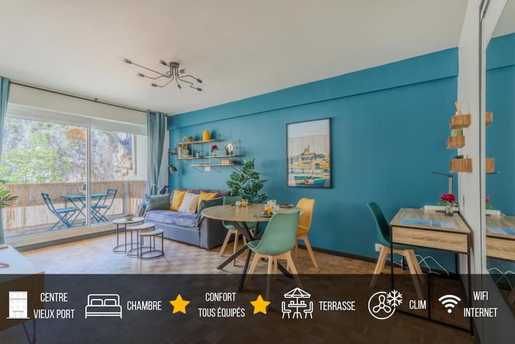 מרסיי Divine Idylle Central Vieux-Port Terrasse Clim מראה חיצוני תמונה
